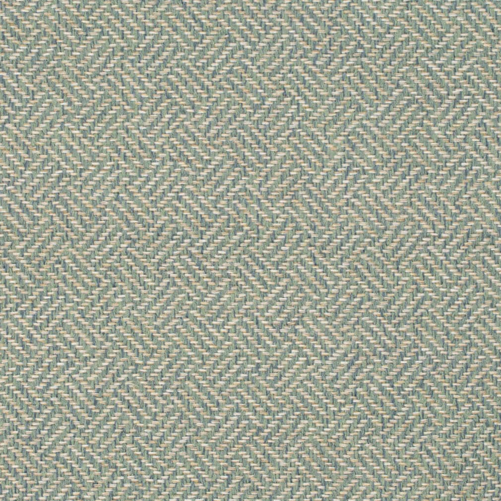 Stain Resistant Teal Seafoam Cream Beige Geometric Upholstery Drapery Fabric