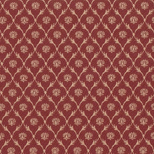Load image into Gallery viewer, Heavy Duty Floral Diamond Garnet Burgundy Red Upholstery Drapery Fabric