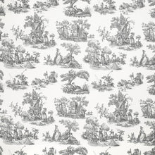 Load image into Gallery viewer, Ivory Grey French Country Toile Drapery Upholstery Fabric