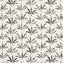 Load image into Gallery viewer, Oatmeal Cream Charcoal Black Floral Upholstery Fabric