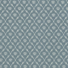 Load image into Gallery viewer, Heavy Duty Floral Diamond Antique Teal Azure Upholstery Drapery Fabric