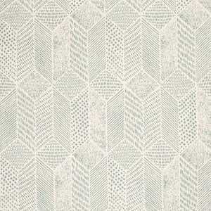 Stain Resistant Cream Teal Abstract Upholstery Drapery Fabric