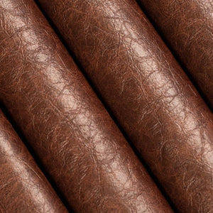 Performance Breathable Aged Caramel Brown Faux Leather Upholstery Vinyl