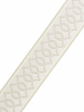 Load image into Gallery viewer, 2.75&quot; Wide Ivory Light Beige Geometric Drapery Tape Trim