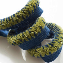 Load image into Gallery viewer, 0.5" Wide Teal Green Animal Pattern Faux Fur Upholstery Lip Cord
