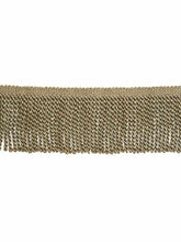 Load image into Gallery viewer, 4.75" Wide Taupe Tan Teal Tassel Bullion Fringe Trim