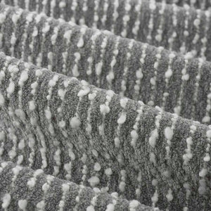 Grey White Boucle Chenille Upholstery Fabric