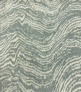 Cowtan & Tout Idaho Ocean Wool Blend Blue Cream Abstract Boucle Upholstery Fabric STA 5013