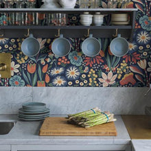 Load image into Gallery viewer, Schumacher Trädgården Wallpaper 2095 / Midnight Multi