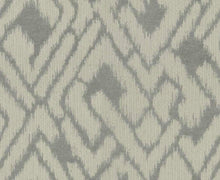 Load image into Gallery viewer, Beige Grey Geometric Abstract Ikat Chenille Upholstery Fabric FB
