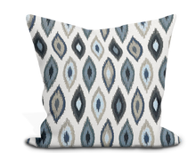 Load image into Gallery viewer, Custom Pillow Cover in Thibaut Beliza in Navy and Sky - One Side