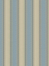 Load image into Gallery viewer, Navy Blue Green Beige Stripe Upholstery Fabric