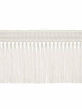 Load image into Gallery viewer, 8&quot; Wide Off White Tassel Upholstery Fringe Trim