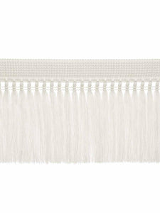 8" Wide Off White Tassel Upholstery Fringe Trim