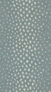 Seafoam Aqua Off White Animal Pattern Cheetah Upholstery Fabric