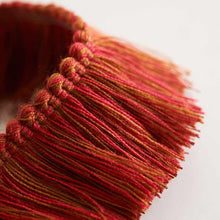 Load image into Gallery viewer, 2" Wide Red Orange Brush Upholstery Fringe Trim