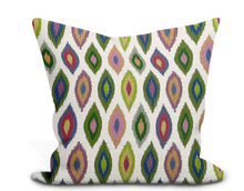 Load image into Gallery viewer, Custom Pillow Cover in Thibaut Beliza in Cornflower and Peony - One Side
