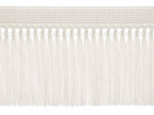 Load image into Gallery viewer, 8&quot; Wide Off White Tassel Upholstery Fringe Trim