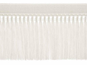 8" Wide Off White Tassel Upholstery Fringe Trim