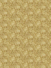 Load image into Gallery viewer, Stain Resistant Cotton Mustard Cream Floral Upholstery Drapery Fabric
