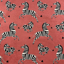Load image into Gallery viewer, Pink Black White Zebra Animal Pattern Velvet Upholstery Drapery Fabric
