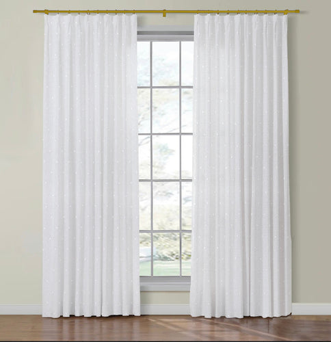 Thibaut Dixie Embroidery Semi Sheer Side Drapery Panels