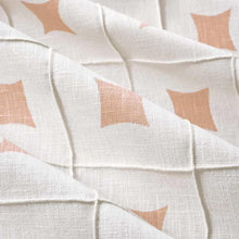 Load image into Gallery viewer, Cotton Linen Blend Cream Blush Pink Geometric Drapery Fabric FB