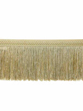 Load image into Gallery viewer, 6&quot; Wide Gold Metallic Tassel Fringe Trim