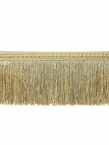 6" Wide Gold Metallic Tassel Fringe Trim