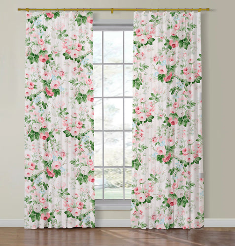 Schumacher Nancy Floral Side Drapery Panels