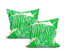 Load image into Gallery viewer, Pair of Custom Made Lilly Pulitzer Go Bananas White/Green 2025111.31.0 Pillow Covers - Both Sides