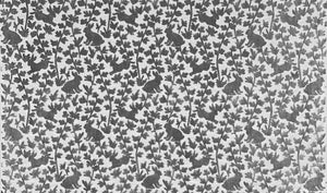 Olive Green Beige Woodland Animal Pattern Cut Velvet Upholstery Drapery Fabric