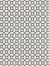 Load image into Gallery viewer, Grey Navy Blue Geometric Trellis Drapery Fabric