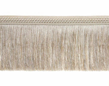 Load image into Gallery viewer, 6&quot; Wide Silver Grey Metallic Tassel Fringe Trim