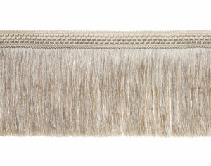 6" Wide Silver Grey Metallic Tassel Fringe Trim