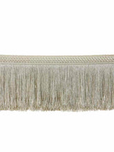 Load image into Gallery viewer, 6&quot; Wide Silver Grey Metallic Tassel Fringe Trim