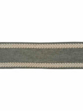 Load image into Gallery viewer, 4.25&quot; Grey Beige Embroidered Linen Blend Drapery Tape Trim