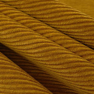 Mustard Honey Gold Micro Corduroy Chenille Upholstery Fabric