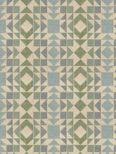 Load image into Gallery viewer, Beige Green Teal Blue Geometric Matelasse Upholstery Fabric