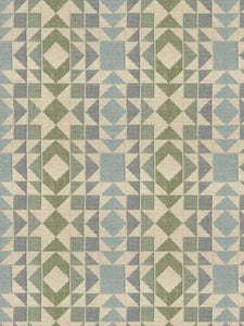 Beige Green Teal Blue Geometric Matelasse Upholstery Fabric