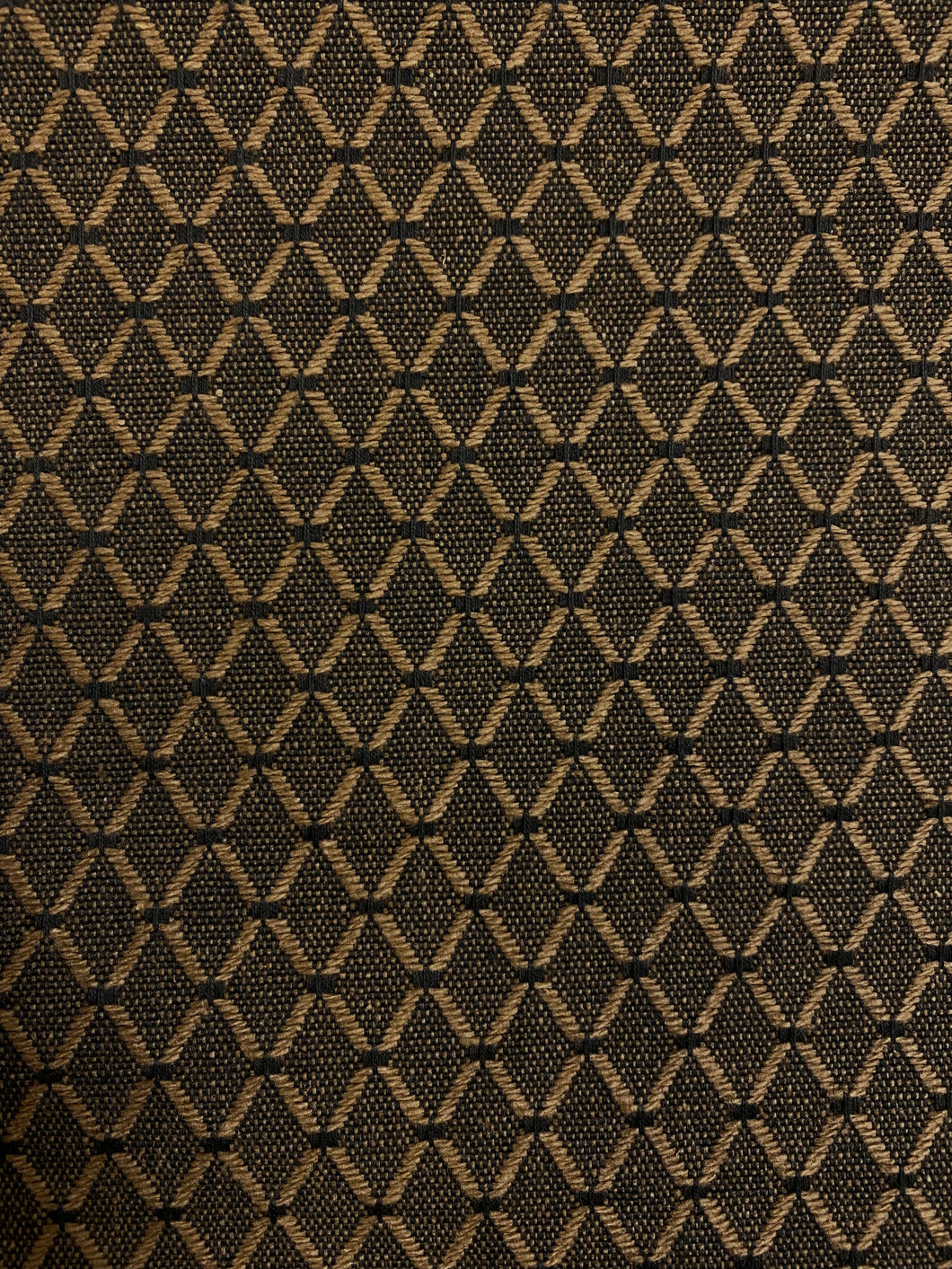 Black Taupe Geometric Diamond Upholstery Fabric STA 4569