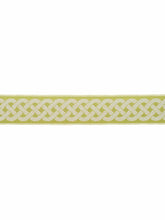 Load image into Gallery viewer, 2&quot; Wide Chartreuse Green Yellow Ivory Geometric Braid Drapery Tape Trim