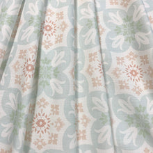 Load image into Gallery viewer, Aqua Blue White Green Coral Peach Floral Medallion Cotton Upholstery Drapery Fabric
