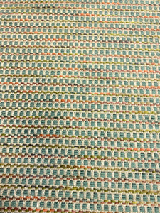 Osborne Little Sarangi NCF 4420-02 Italian Teal Coral Green Tweed Upholstery Fabric STA 5056
