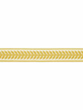 Load image into Gallery viewer, 2.25&quot; Ivory Yellow Mustard Leaf Border Drapery Tape Trim
