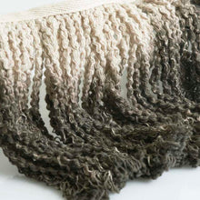 Load image into Gallery viewer, 6" Wide Cotton Cream Beige Brown Ombre Tassel Fringe Trim