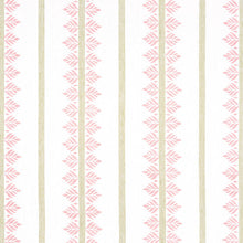 Load image into Gallery viewer, Set of Two Made to Order Thibaut Fern Stripe Side Drapery Panels