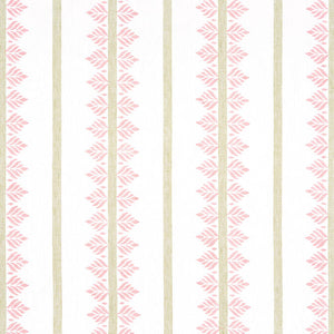 Set of Two Made to Order Thibaut Fern Stripe Side Drapery Panels