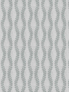 Linen Cotton Cream Seafoam Floral Embroidered Drapery Fabric