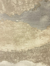 Load image into Gallery viewer, Designer Water Stain Resistant Opal Beige Taupe Grey Abstract Velvet Upholstery Fabric STA 5185